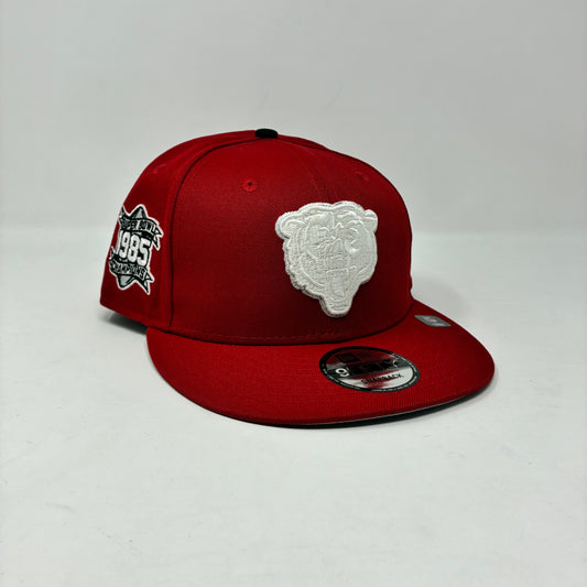 9Fifty Red Chicago Bears NFL Super Bowl 1985 Champions Cap- Gray UV