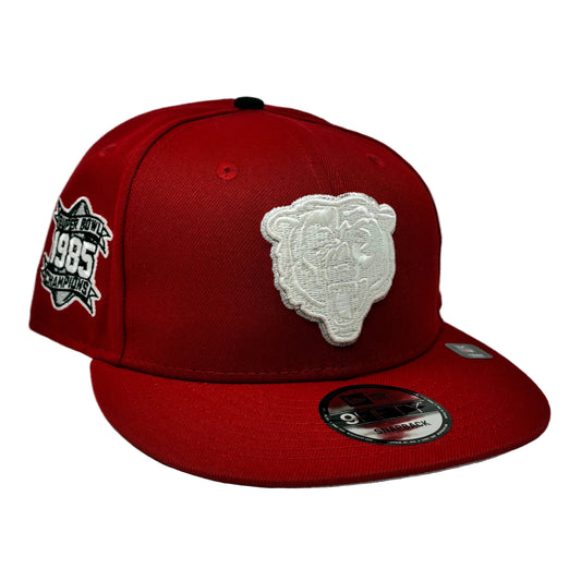 9Fifty Red Chicago Bears NFL Super Bowl 1985 Champions Cap- Gray UV