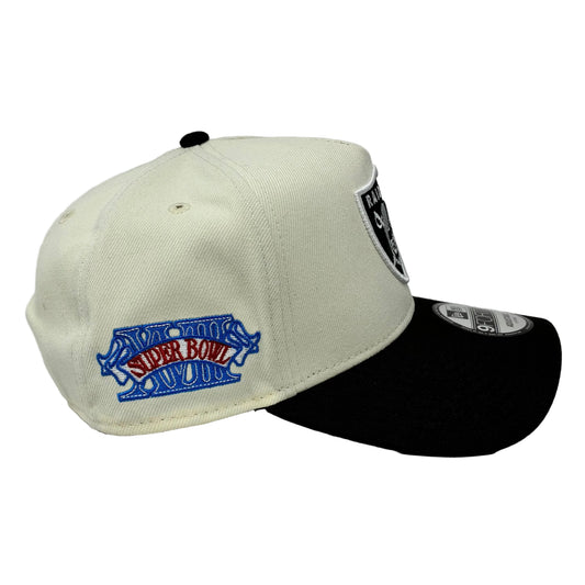 9Forty Las Vegas Raiders Super Bowl VXIII White Cream/Black Cap- Gray UV