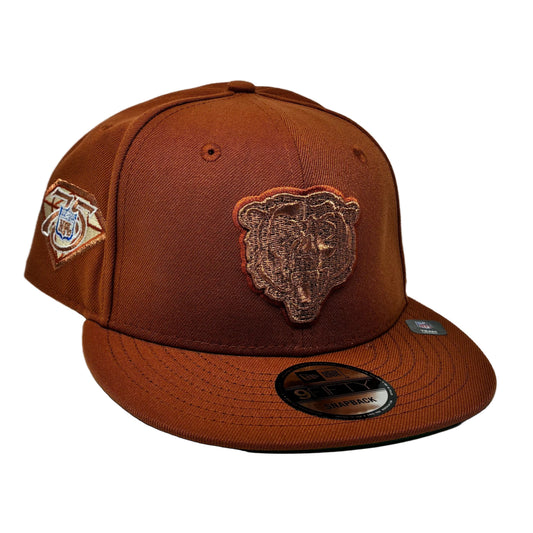 9Fifty Chicago Bears 75th Anniversary NFL Rust Cap - Green UV