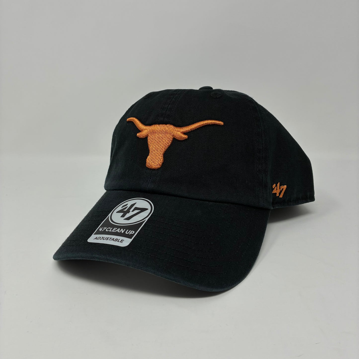 ‘47 Clean Up Texas Longhorns Black Adjustable Cap