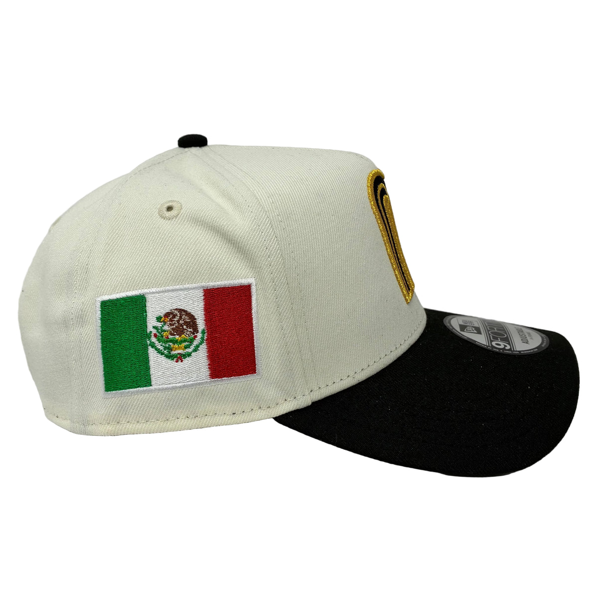 9Forty A-Frame Snapback Mexico World Baseball Classic W/ Flag Chrome/Black - Gray UV Cap