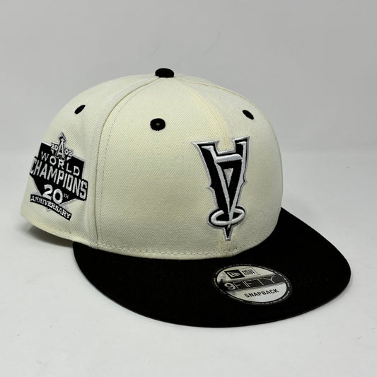 9Fifty Los Angeles Angels Upside Down White and Black Cap- Gray UV