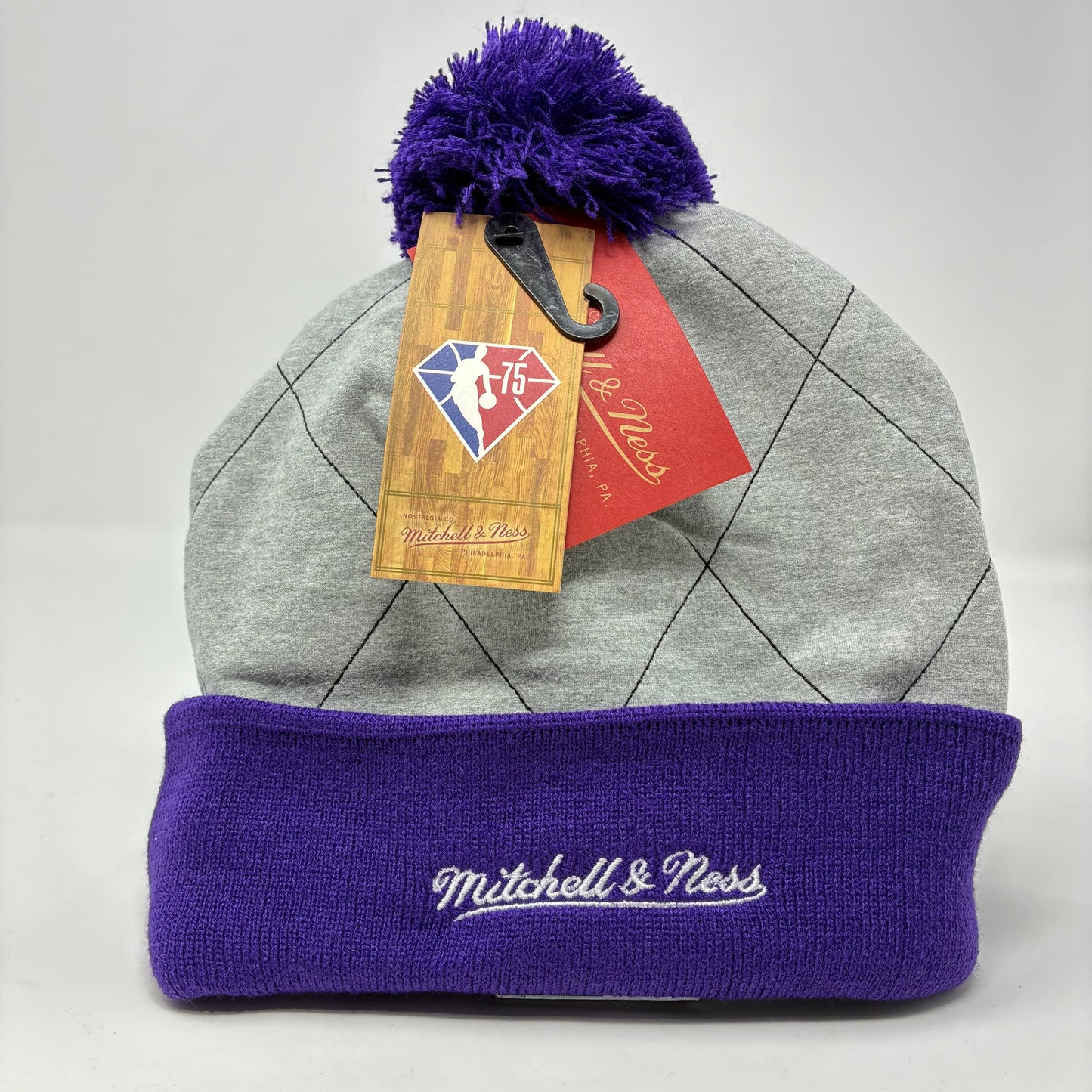 NBA Mitchell & Ness Quitled Pom Beanie HWC Lakers OSFA