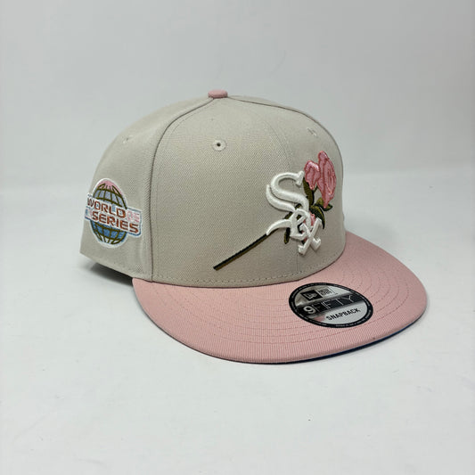 9Fifty Chicago White Sox 2005 WS Stone/Pink Rogue Cap- Icy Blue UV