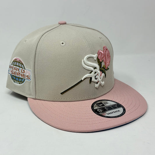 9Fifty Chicago White Sox 2005 WS Stone/Pink Rogue Cap- Icy Blue UV