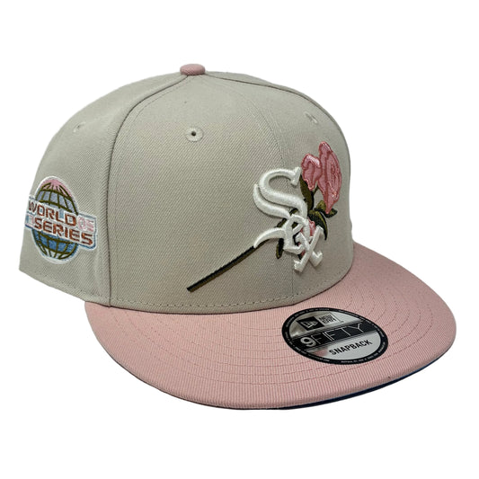 9Fifty Chicago White Sox 2005 WS Stone/Pink Rogue Cap- Icy Blue UV