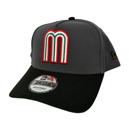 9Forty A-Frame Snapback Mexico World Baseball Classic Graphite/Black - Cilantro Green UV Cap