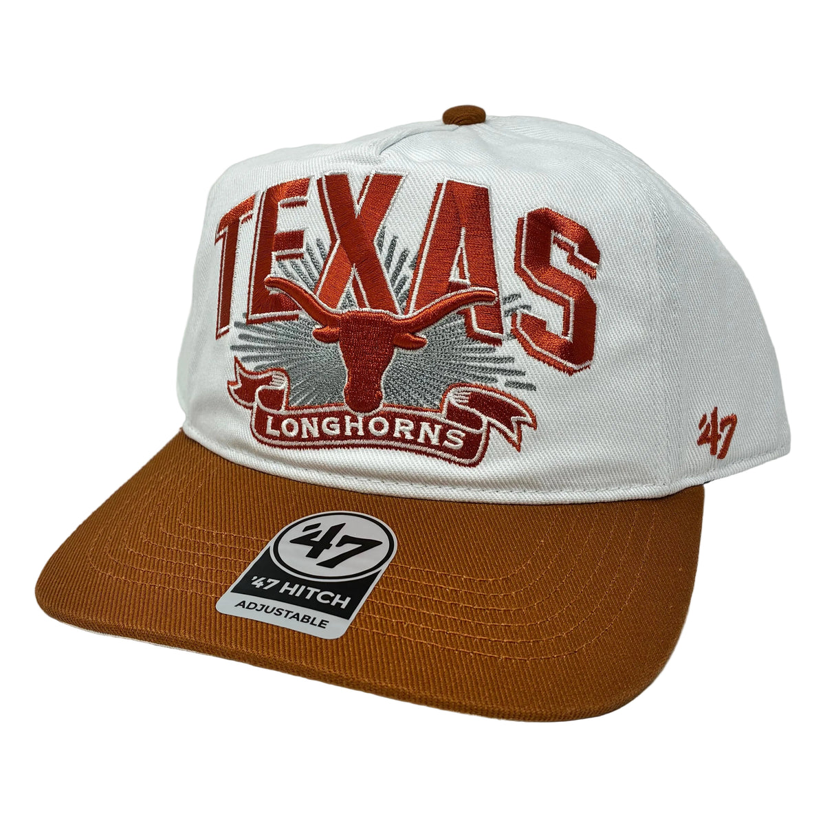 ‘47 Hitch Texas Longhorns White Prime Play Adjustable SnapBack Cap