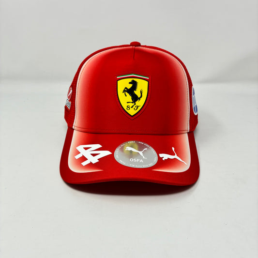 Scuderia Ferrari F1 2026 Lewis Hamilton Team Trucker Hat - Puma Red