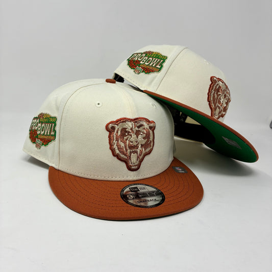 9Fifty Chicago Bears 1999 Pro-Bowl 2T Chrome/Rust Cap - Green UV