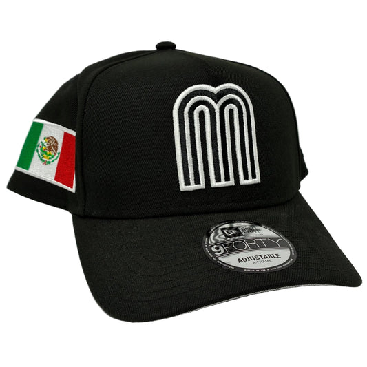 9Forty A-Frame Snapback Mexico World Baseball Classic Black Cap - Grey UV