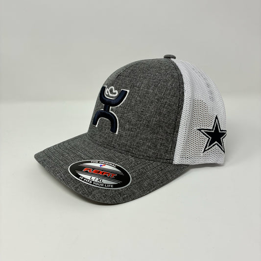 Hooey Dallas Gray/White 5P FlexFit