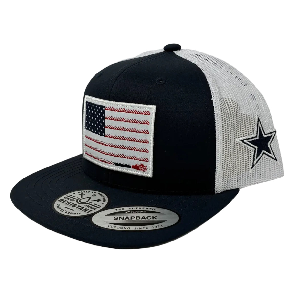 Hooey Dallas Cowboys Navy/White Rope Flag Cap