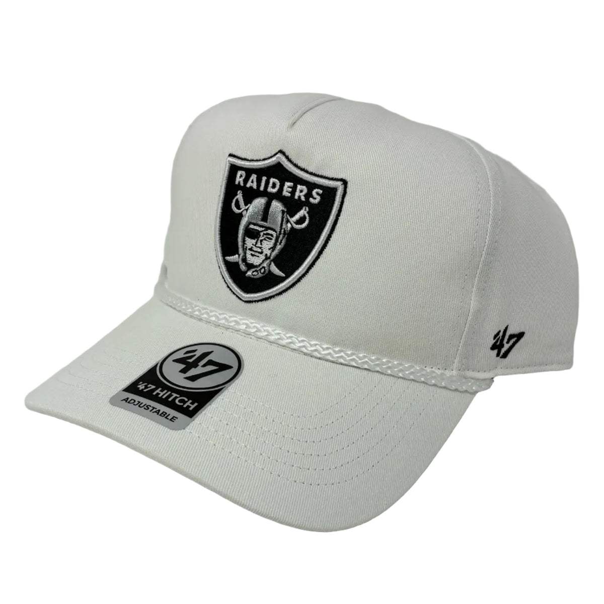 Las Vegas Raiders White '47 Hitch Adjustable
