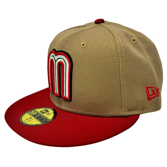 New Era 59Fifty Mexico Cap Tan/Red