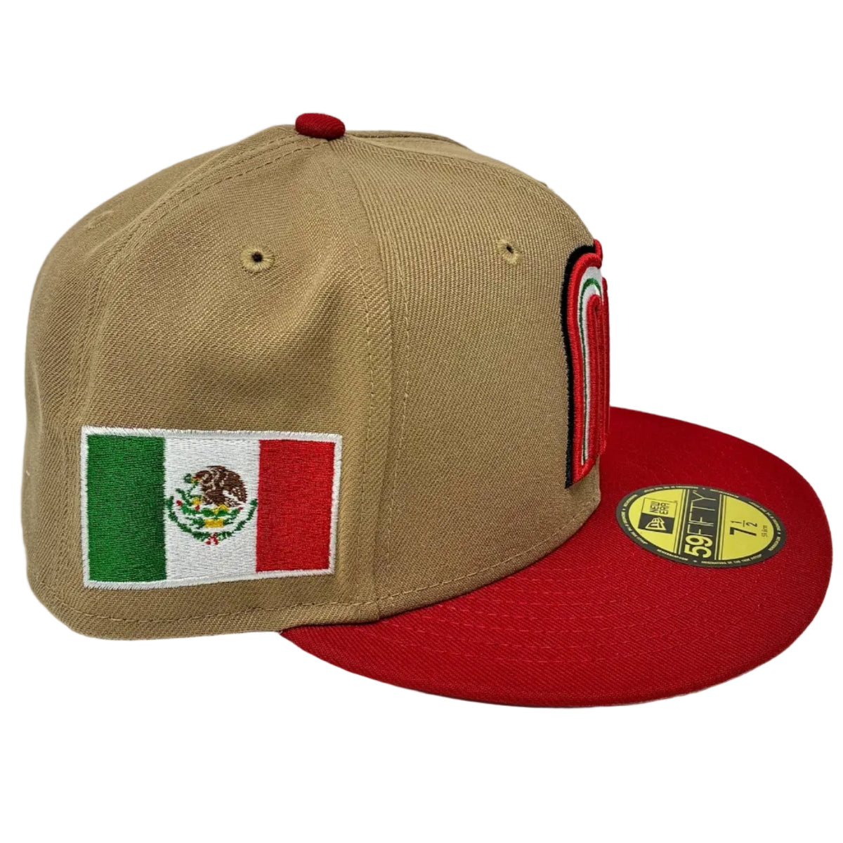New Era 59Fifty Mexico Cap Tan/Red