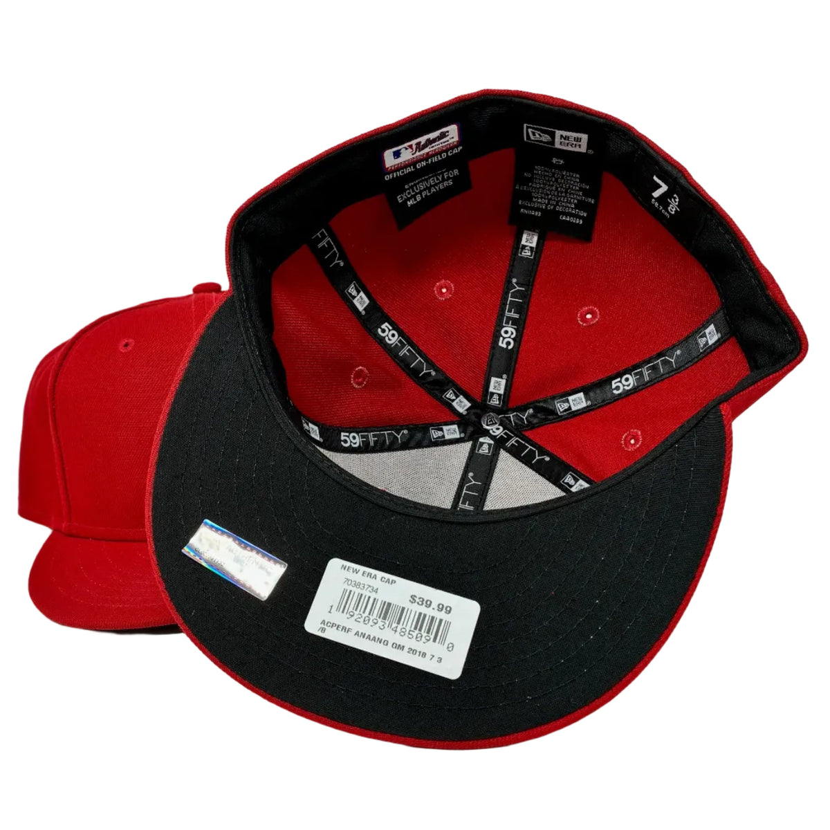Los Angeles Angels Authentic Collection 59FIFTY Fitted Red Hat