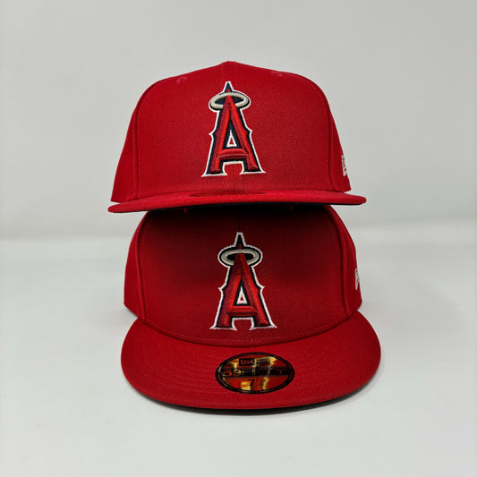 Los Angeles Angels Authentic Collection 59FIFTY Fitted Red Hat