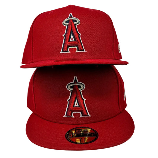 Los Angeles Angels Authentic Collection 59FIFTY Fitted Red Hat