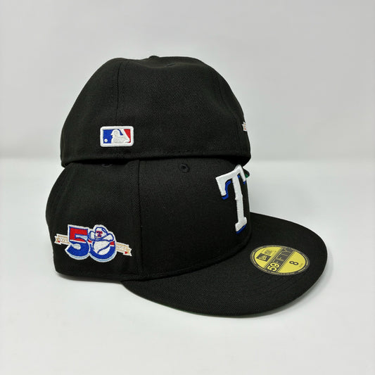 59Fifty Texas Rangers Black 50Th Anniversary