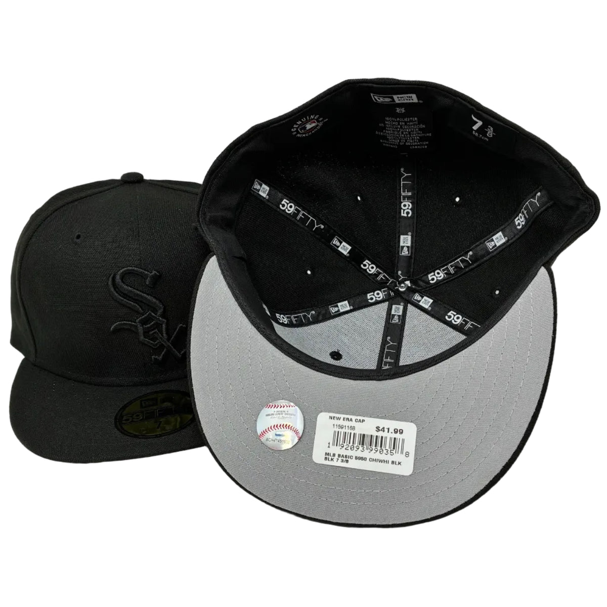 Chicago White Sox Blackout Basic 59FIFTY Fitted