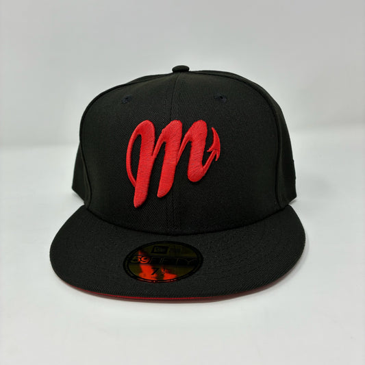 Black Diablos Rojos New Era LMB Mexican League 59FIFTY Fitted Cap