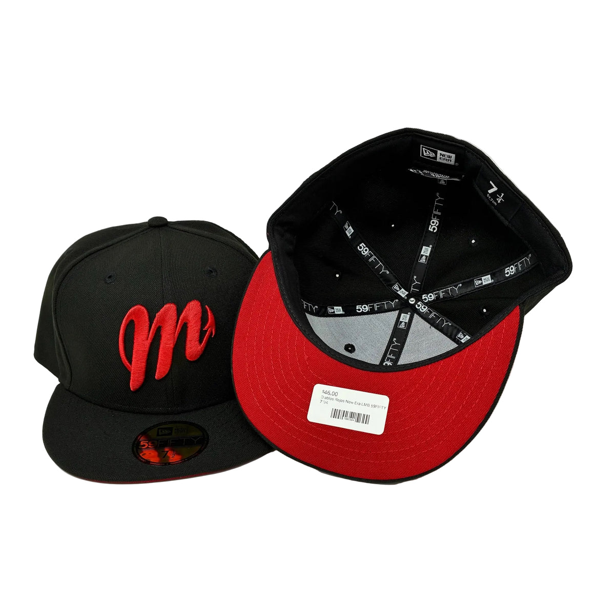 Black Diablos Rojos New Era LMB Mexican League 59FIFTY Fitted Cap