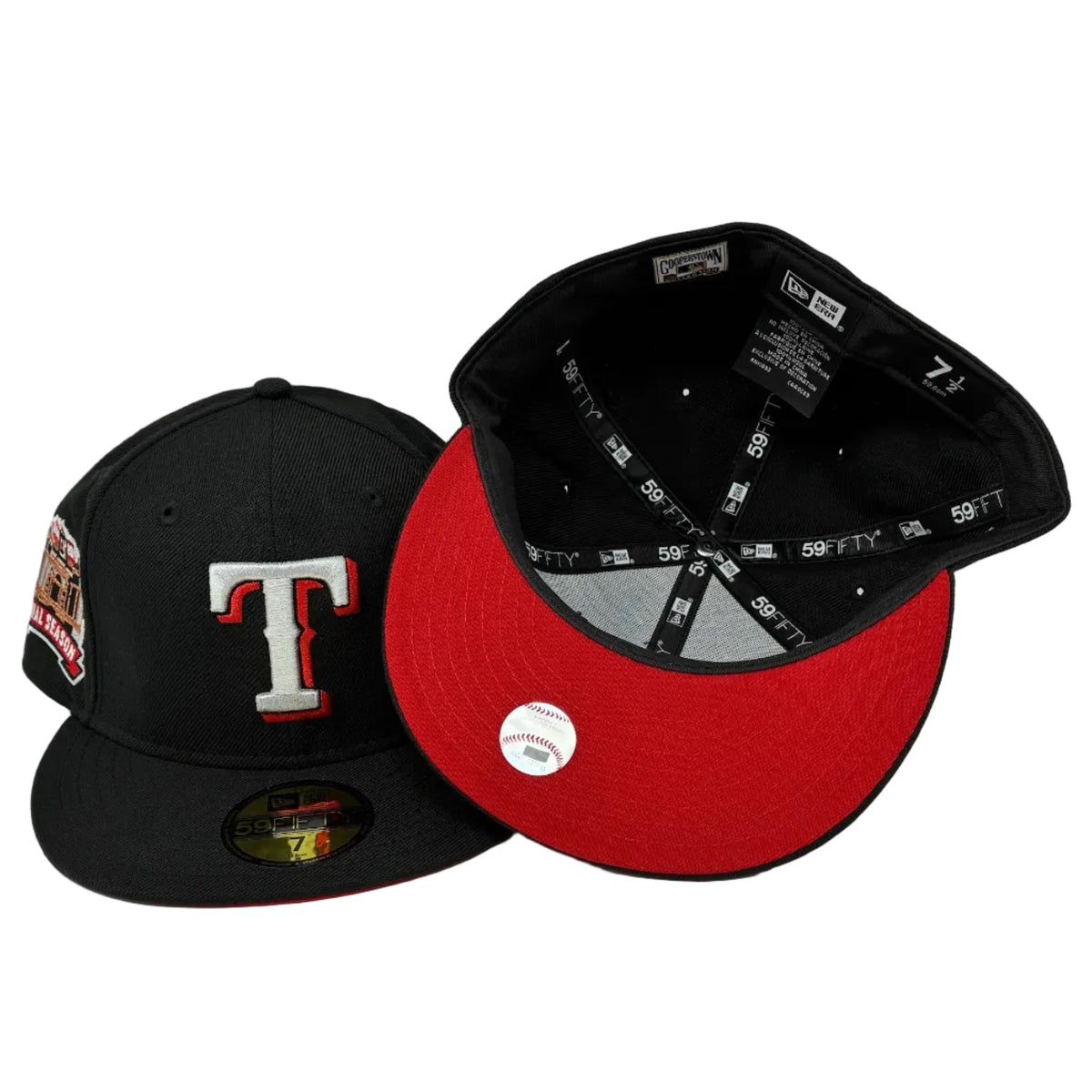 59FIFTY Texas Rangers Red/Silver Red UV Final Season