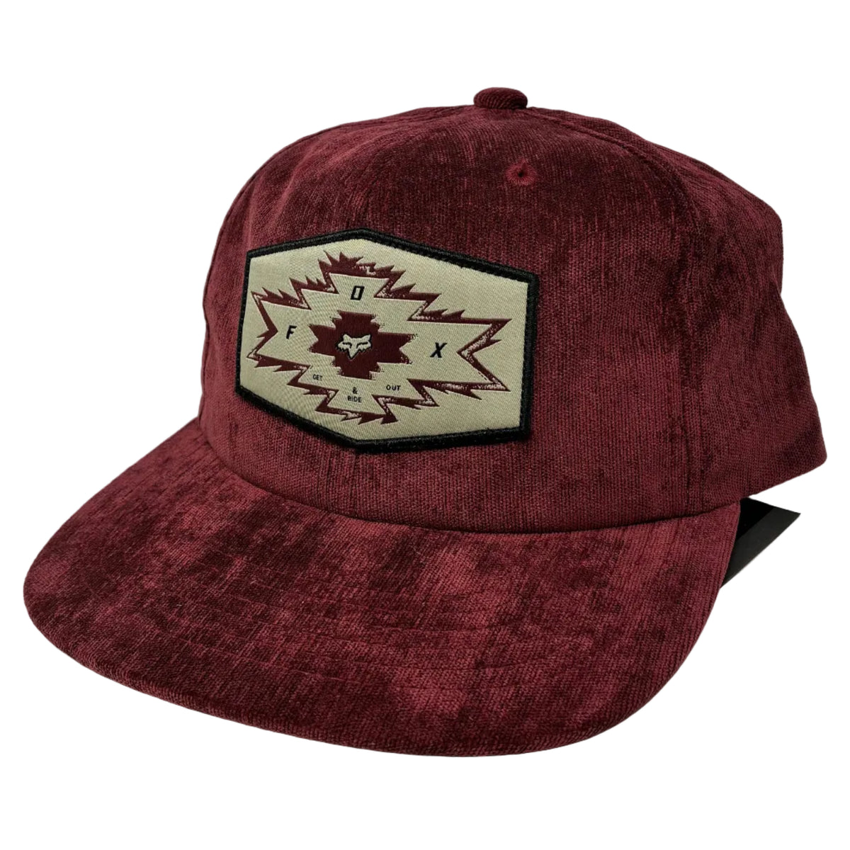 FULL FLUX Snapback Hat Dark Maroon Fox