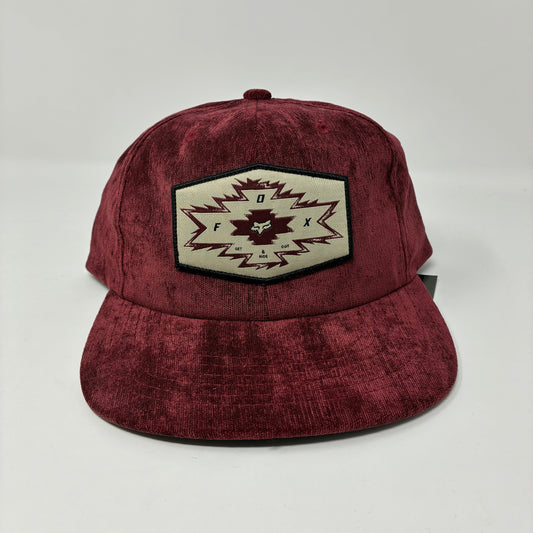 FULL FLUX Snapback Hat Dark Maroon Fox