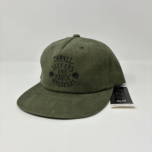 NO CONTEST Snapback Army Green Fox Hat
