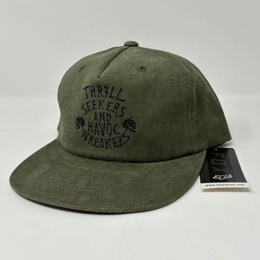 NO CONTEST Snapback Army Green Fox Hat