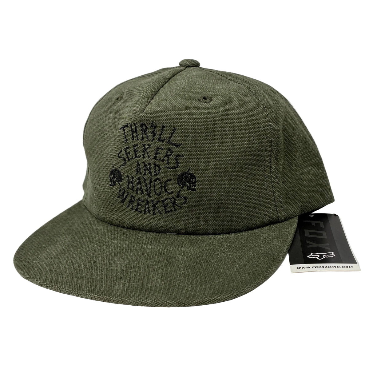 NO CONTEST Snapback Army Green Fox Hat