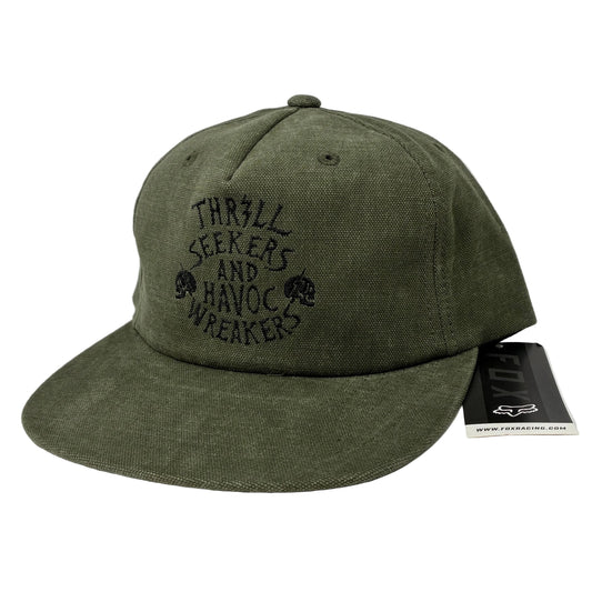 NO CONTEST Snapback Army Green Fox Hat