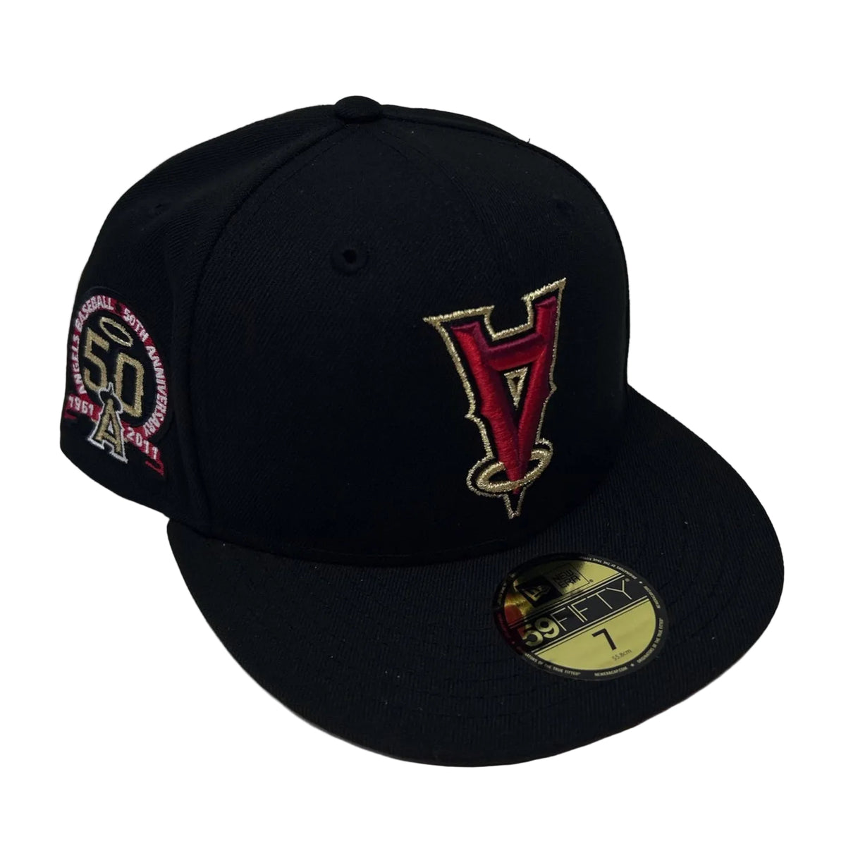 59Fifty Los Ángeles Upside Down Angels 50.º aniversario Rojo UV