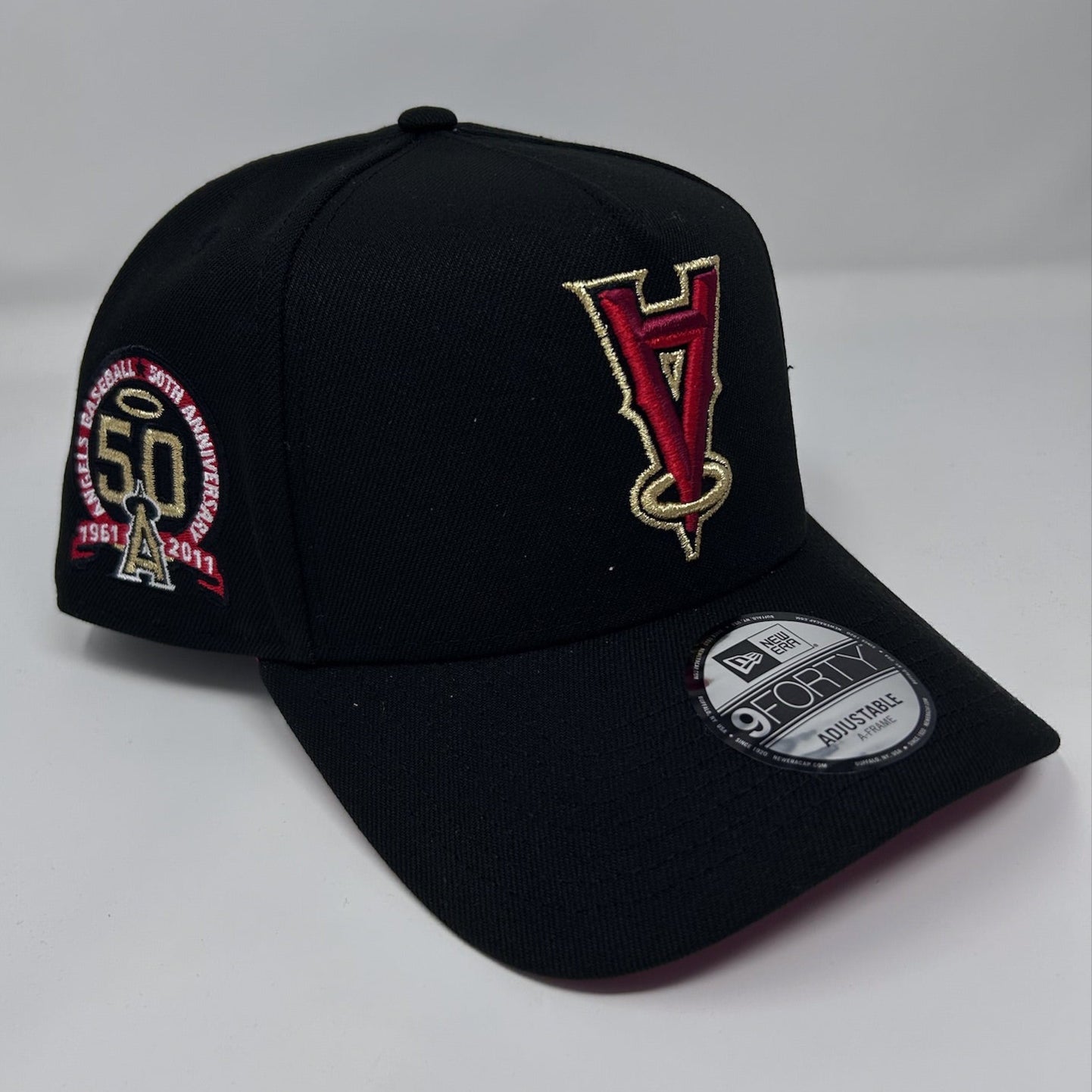 9Forty Upside Down Los Angeles Angels A Red UV