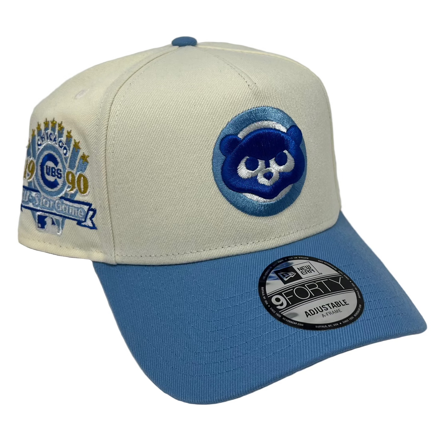 9Forty Chicago Cubs 1990 All-Star Cream/Baby Blue