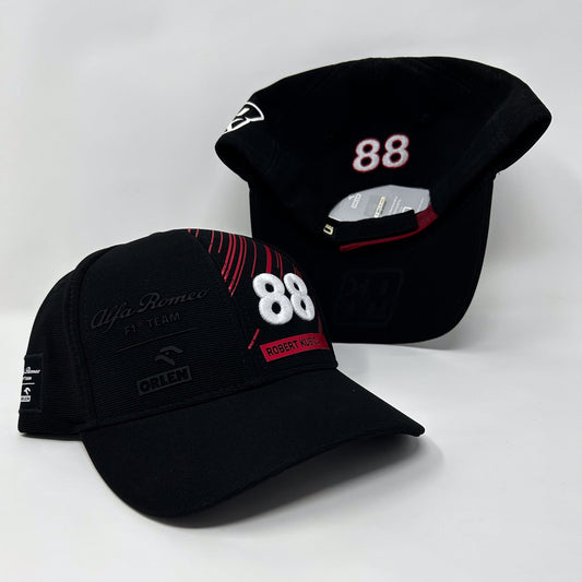 Gorra de béisbol de piloto de Robert Kubica, edición especial de Alfa Romeo Racing F1 2022, negra