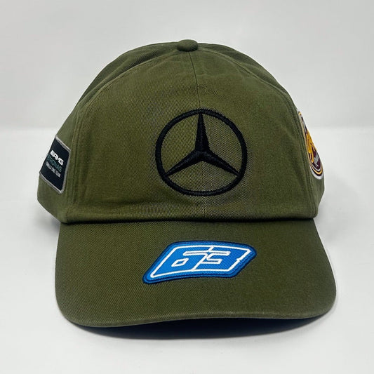 Gorra de béisbol vintage de George Russell 2023, edición especial de Mercedes-Benz F1