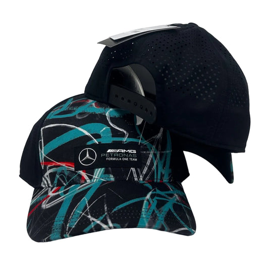 Gorra de béisbol con grafiti de Mercedes Benz AMG Petronas F1