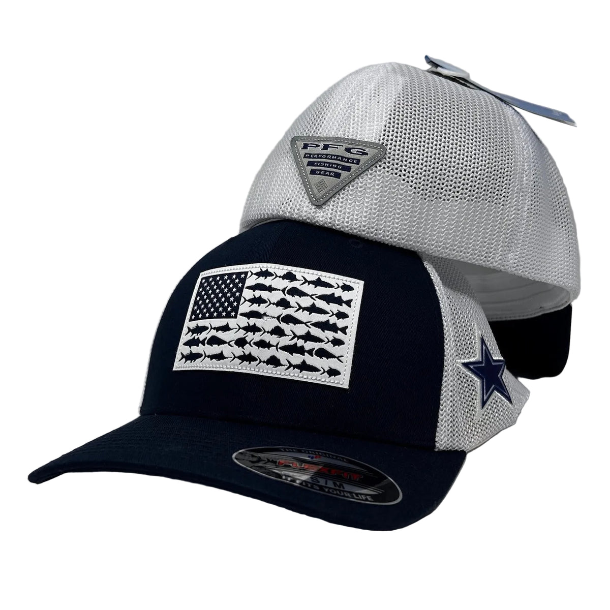 Dallas Cowboys USA Flag PFG Navy/White