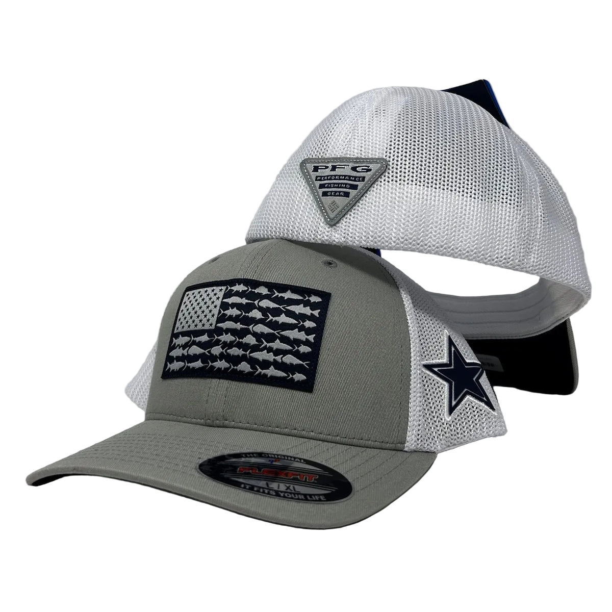 Dallas Cowboys USA Flag PFG Gray/Navy