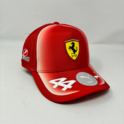 Scuderia Ferrari F1 2026 Lewis Hamilton Team Trucker Hat - Puma Red