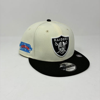 9Fifty Las Vegas Raiders Retro Super Bowl XVIII Cream/Black Cap- Gray UV