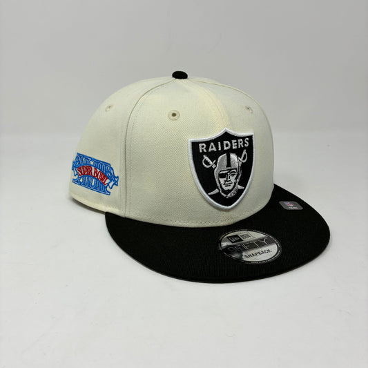 9Fifty Las Vegas Raiders Retro Super Bowl XVIII Cream/Black Cap- Gray UV