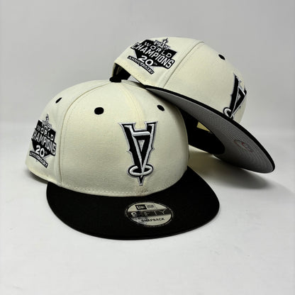 9Fifty Los Angeles Angels Upside Down White and Black Cap- Gray UV
