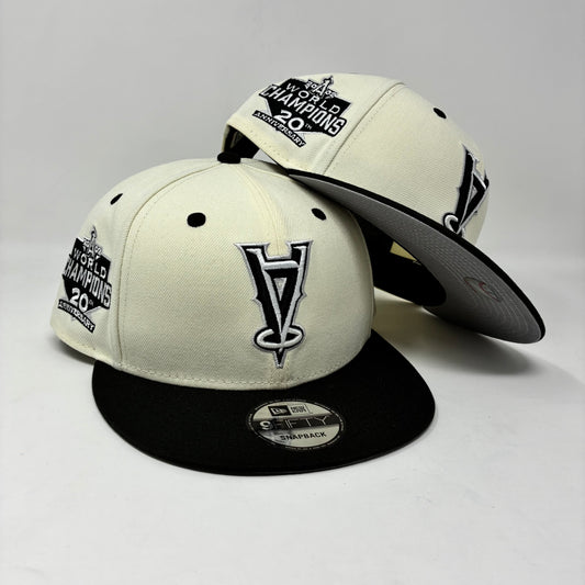 9Fifty Los Angeles Angels Upside Down White and Black Cap- Gray UV