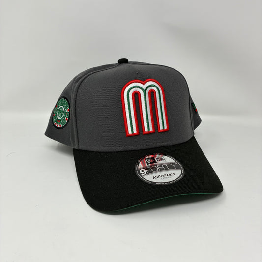 9Forty A-Frame Snapback Mexico World Baseball Classic Graphite/Black - Cilantro Green UV Cap