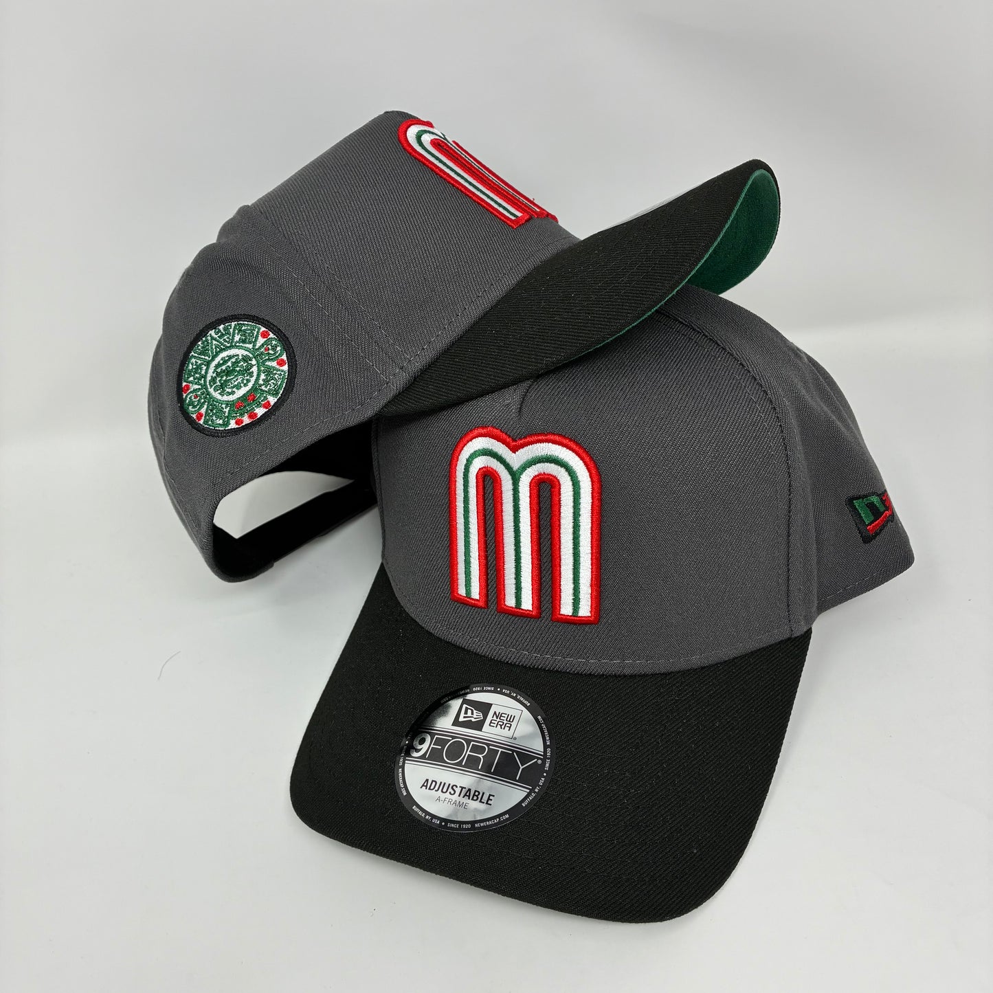 9Forty A-Frame Snapback Mexico World Baseball Classic Graphite/Black - Cilantro Green UV Cap
